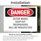 Signmission Active Mines Keep Out Trespassers Danger Sign, Vinyl Decal, 10in W x 7in L, 2PK OS-2PACK-DS-D-710-L-1892 - alternate 6